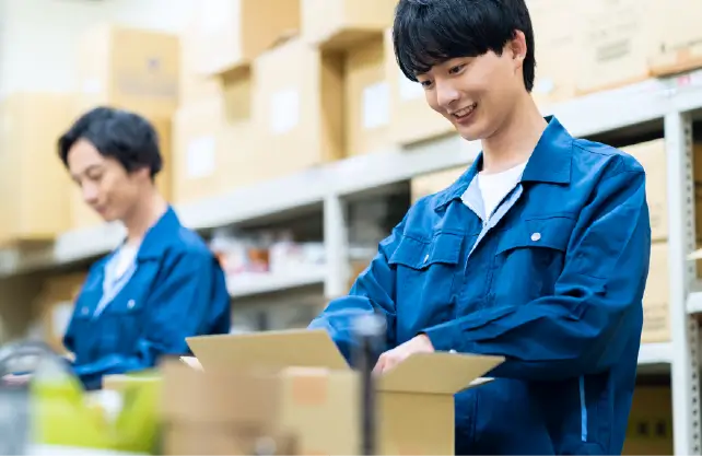 梱包作業の様子